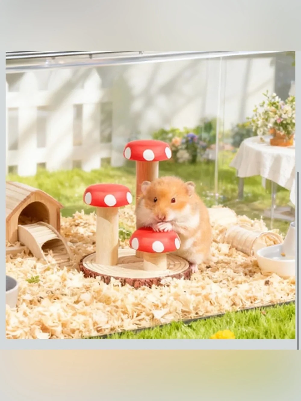 Red Mushroom Climbing Toy for Hamsters and Small Pets, NWT 🍄 🐹